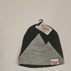 Coors Light Black and Gray Beanie